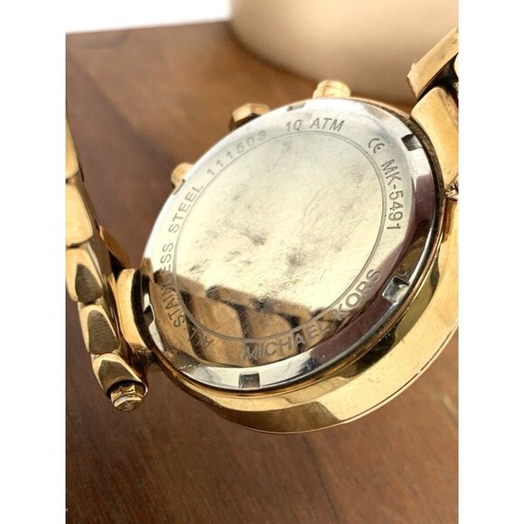 Michael Kors Women's Watch MK5491 Parker Quartz Chronograph Rose Gold Steel USED - Picture 6 of 14